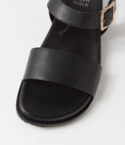 Ziera HAMMIL Black Leather Sandals