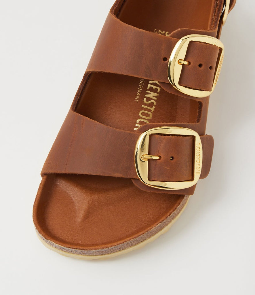 Birkenstock ARIZONA Big Buckle Cognac Oiled Leather – Sesto Shoex