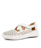 Ziera SACHET Xf White Leather Flat Shoes