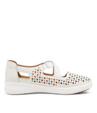 Ziera SACHET Xf White Leather Flat Shoes