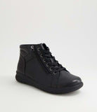Ziera SHAUNAT Xf Black Leather Lace Up Boots