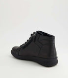 Ziera SHAUNAT Xf Black Leather Lace Up Boots