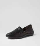 Ziera WAVADA Xf Black Leather Loafers