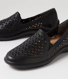 Ziera WAVADA Xf Black Leather Loafers
