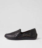 Ziera WAVADA Xf Black Leather Loafers