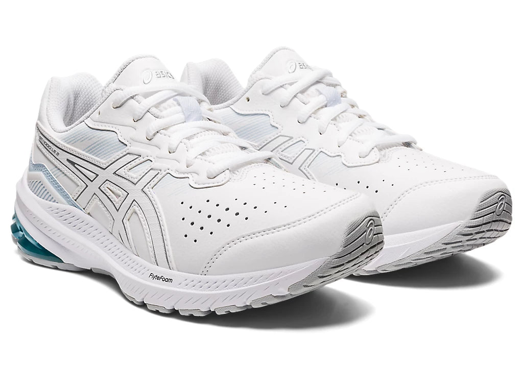 Asics WOMENS GT 1000 LEATHER 2 D WIDE White White Sesto Shoex