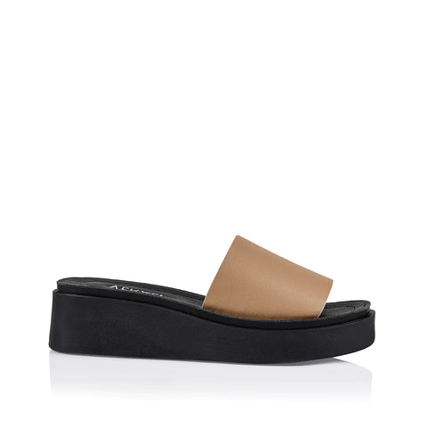 Verali RASCAL FLATFORM SLIDES - LIGHT CAMEL SMOOTH