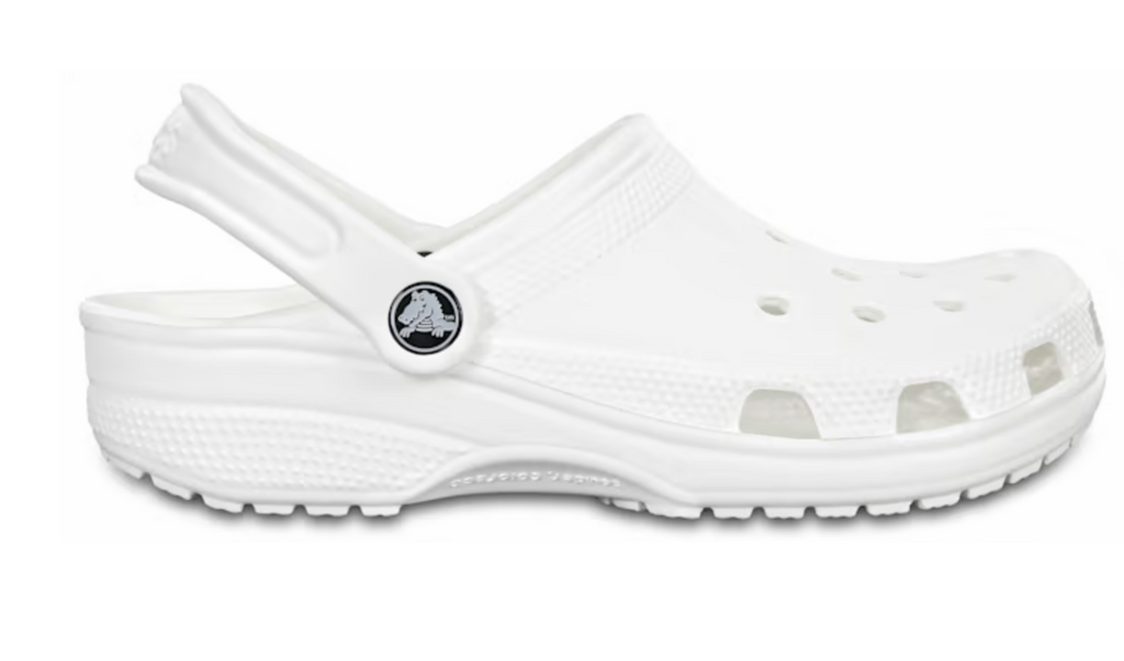 White crocs with white 2025 fur