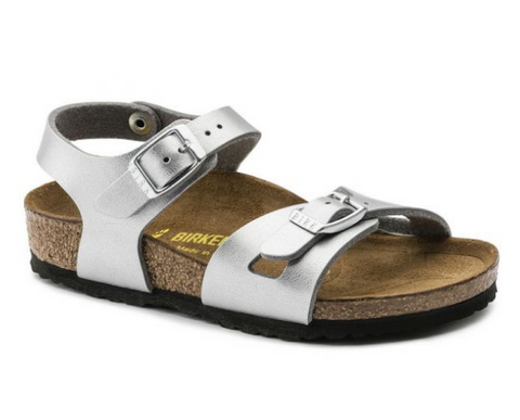 Birkenstock KIDS RIO BIRKO-FLOR Silver Sandals