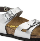 Birkenstock KIDS RIO BIRKO-FLOR Silver Sandals