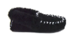 MOCCASINS Adults Black Slipper Sesto Shoex