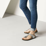 Birkenstock GIZEH BIRKO-FLOR Silver