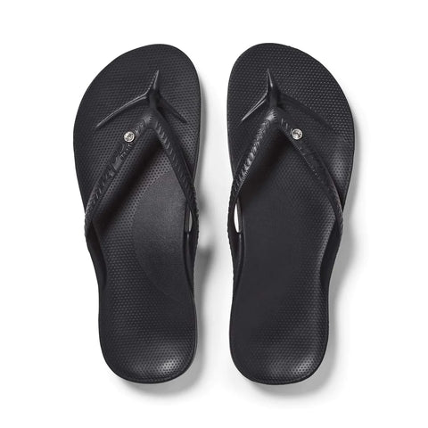 Archies ARCH SUPPORT THONGS - Crystal Black