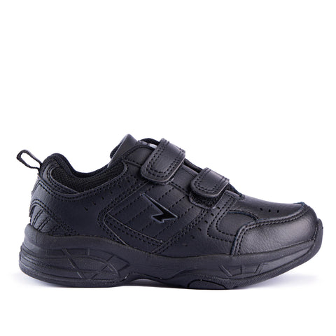 Sfida KIDS DEFY LEATHER V STRAP CROSS TRAINER Black