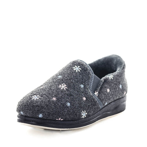 Panda ELEANOR STEPPINS Slippers - Grey Flower