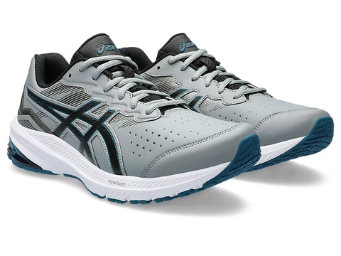 Asics MENS GT 1000 LEATHER 2 2E WIDE Sheet Rock Restful Teal