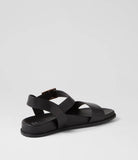 Ziera HAMMIL Black Leather Sandals