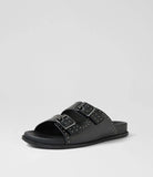 Ziera HARVO W Black Gunmetal Leather Slides