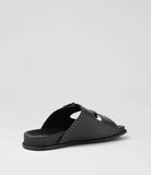 Ziera HARVO W Black Gunmetal Leather Slides