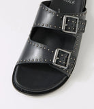 Ziera HARVO W Black Gunmetal Leather Slides