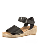 Ziera KRAIG XF Black Leather Sandals