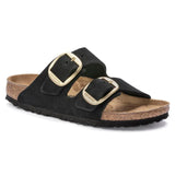 Birkenstock ARIZONA Big Buckle Nubuck Leather - Black
