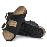 Birkenstock ARIZONA Big Buckle Nubuck Leather - Black
