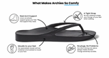 Archies ARCH SUPPORT THONGS - Black