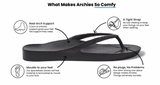 Archies ARCH SUPPORT THONGS - Crystal Black