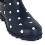 Jellies LADIES MOLLY GUMBOOT Navy and White Polkadots