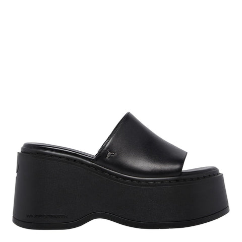 Windsor Smith ABANDON BLACK LEATHER SANDAL