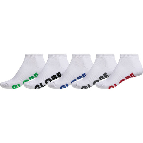 Globe BOYS STEALTH ANKLE SOCK 5 Pack White