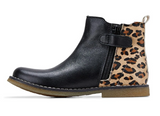 Clarks CHELSEA INFANT Black/Leopard