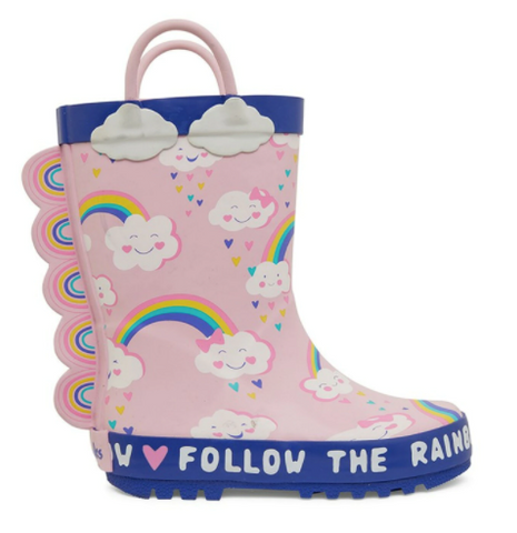 Clarks PLAY GUMBOOTS Pink Rainbows