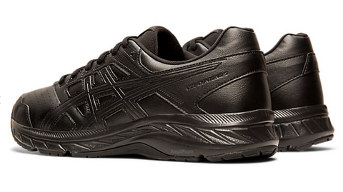 Asics WOMENS GEL CONTEND 5 SYNTHETIC LEATHER Black Graphite Grey