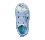 Skechers INFANT GIRLS' TWINKLE TOES: TWI-LITES - MISS HOLLA-GLAM LIGHT Blue/Silver