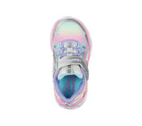 Skechers INFANT GIRLS S LIGHTS: HEART LIGHTS - RAINBOW LUX Silver Multi