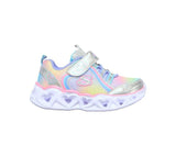 Skechers INFANT GIRLS S LIGHTS: HEART LIGHTS - RAINBOW LUX Silver Multi