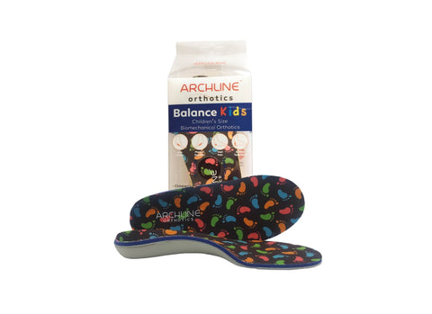 The ARCHLINE Kids Orthotics are high quality biomechanical orthotics. They are the World’s Most Easy-to-wear Orthotics.  The kids orthotics are perfect for child foot development and allows your kids to work/play longer and happier. The fit well in most kids size school shoes and runners.