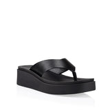 Verali RAMI FLATFORM THONGS - BLACK SMOOTH