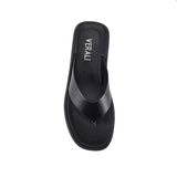 Verali RAMI FLATFORM THONGS - BLACK SMOOTH