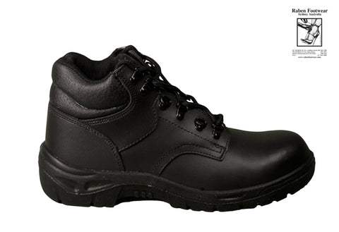 Raben STEEL LACE UP 6 EYELET WORK BOOT Black