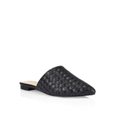 Verali ROSE LOAFER SLIDES - Black Embossed Weave