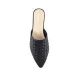 Verali ROSE LOAFER SLIDES - Black Embossed Weave