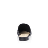 Verali ROSE LOAFER SLIDES - Black Embossed Weave