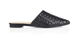 Verali ROSE LOAFER SLIDES - Black Embossed Weave