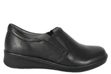 Women's comfort leather slip ons. Perfect for work, with soft leather, and soft soles.