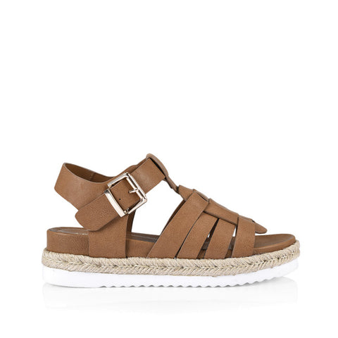 Verali DEVON CAGED SANDAL - Tan Softee