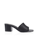 Siren NOBU LOW BLOCK HEEL - Black Calf Leather