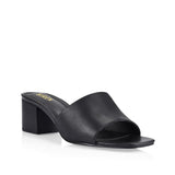 Siren NOBU LOW BLOCK HEEL - Black Calf Leather